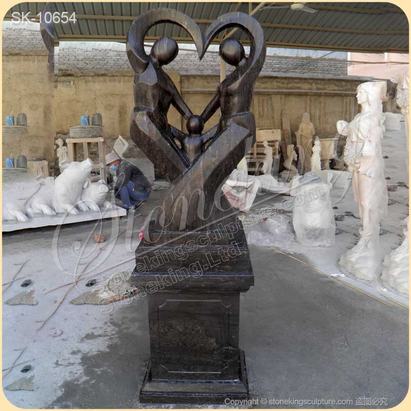 Factory Price Solid Marble Outdoor Abstract Stone Sculpture Art for Garden and Home Decor for sale