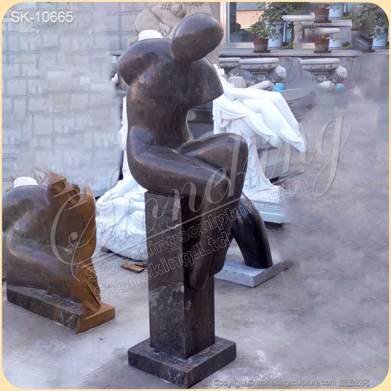 Factory Price Solid Marble Outdoor Abstract Stone Sculpture Art for Garden and Home Decor for sale