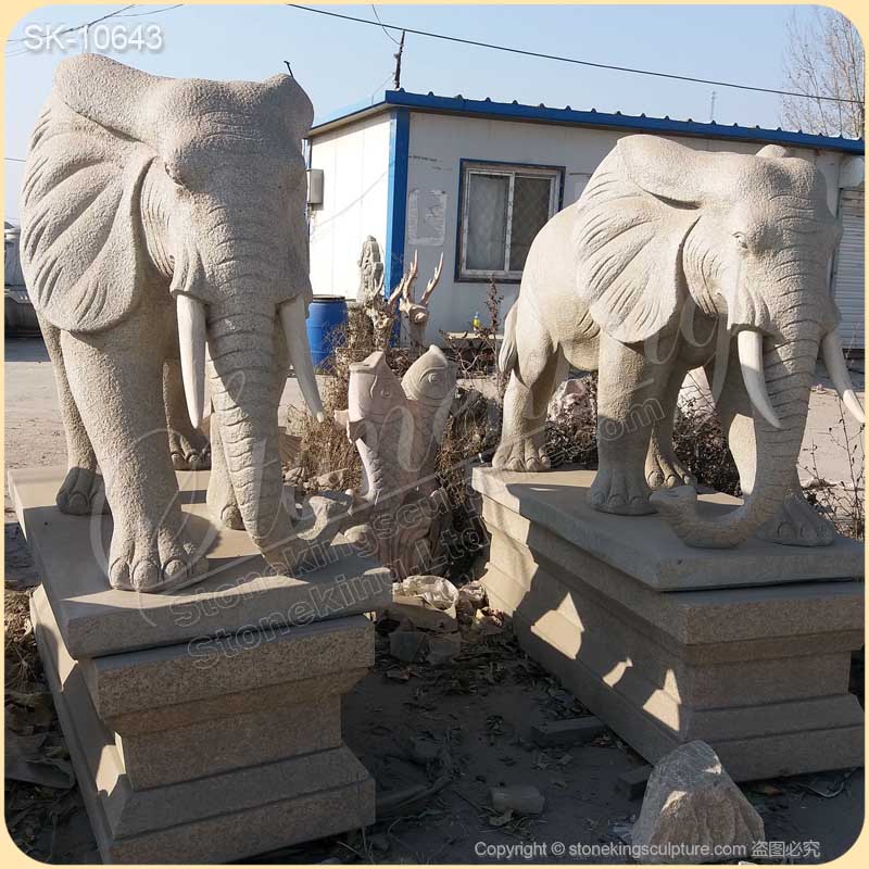 Factory Supply Outdoor Large Stone Animal Statues for Garden and Home Decor for sale