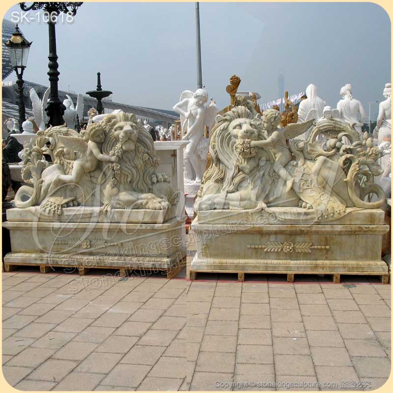 Factory Supply Outdoor Large Stone Animal Statues for Garden and Home Decor for sale