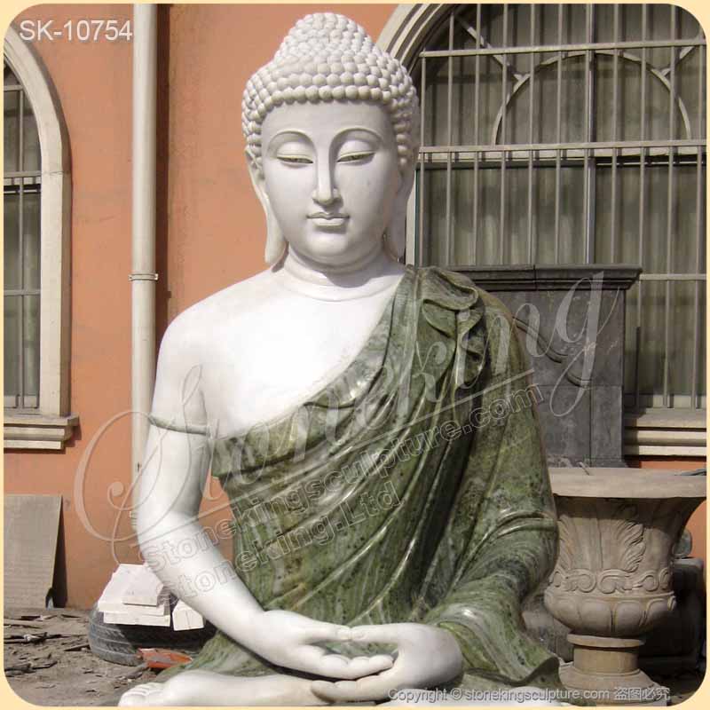 Factory Supplier Large Hand Carved Solid Marble Buddha Statue for Home Decor for Sale