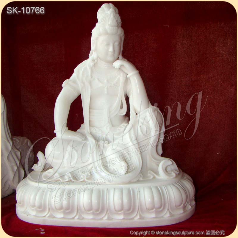 Factory Supplier Large Hand Carved Solid Marble Buddha Statue for Home Decor for Sale