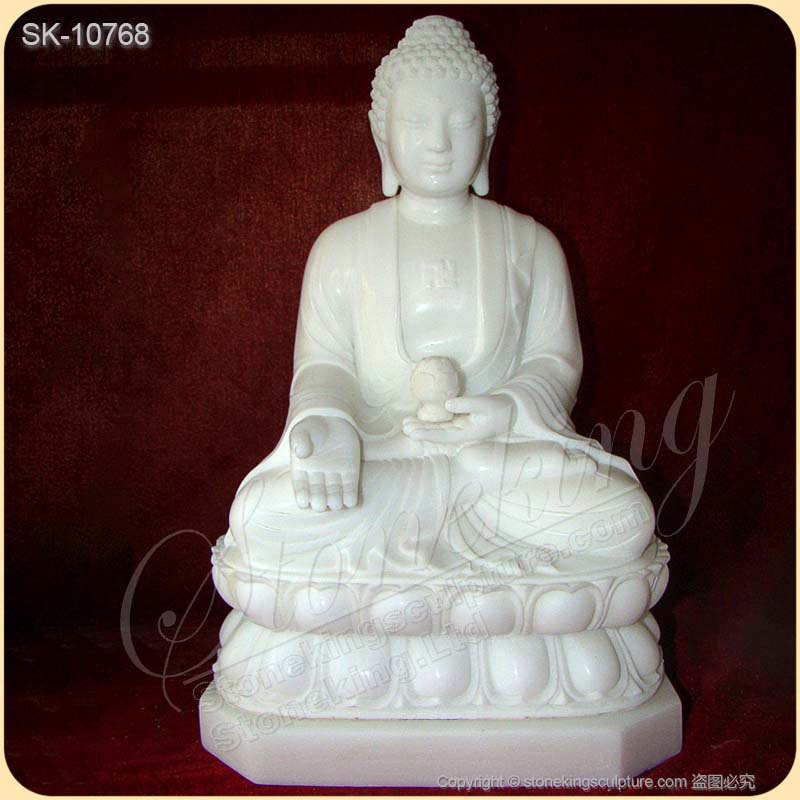 Factory Supplier Large Hand Carved Solid Marble Buddha Statue for Home Decor for Sale