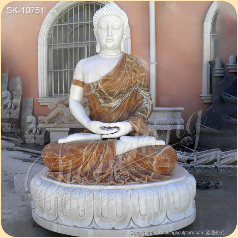 Factory Supplier Large Hand Carved Solid Marble Buddha Statue for Home Decor for Sale