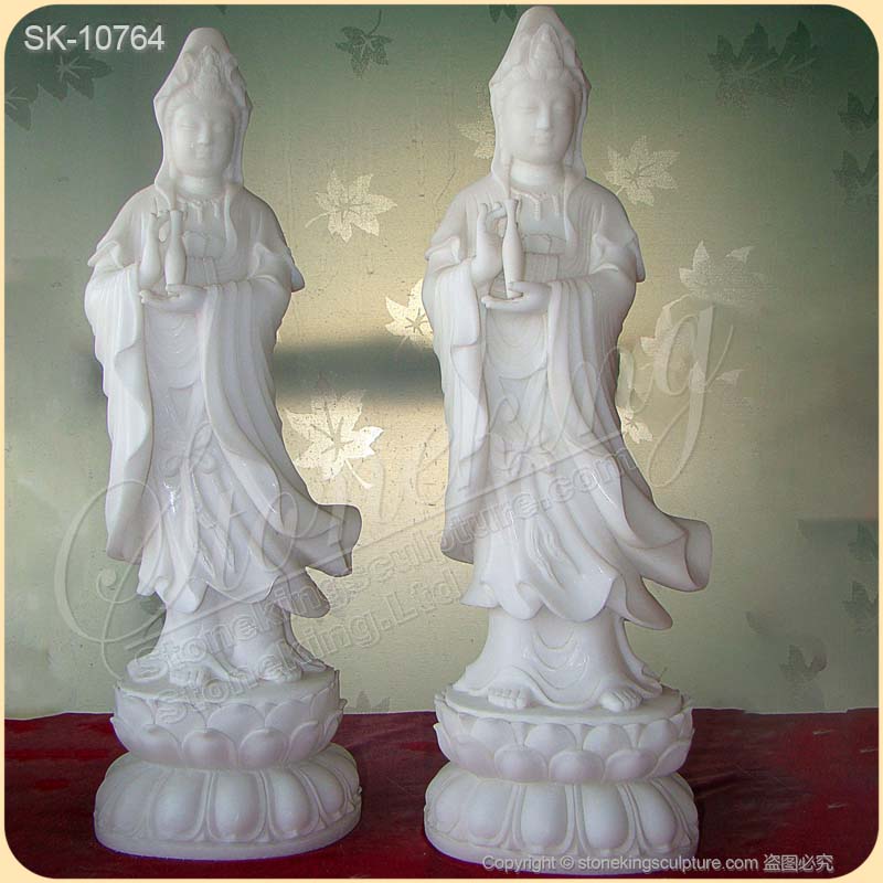 Factory Supplier Large Hand Carved Solid Marble Buddha Statue for Home Decor for Sale