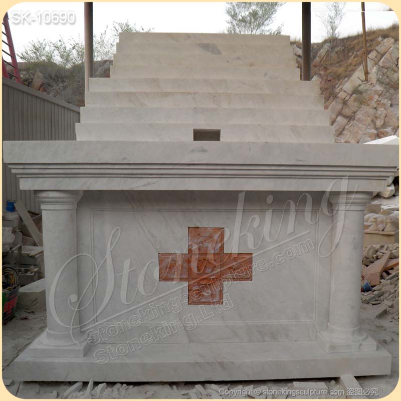 Factory Price Handcrafted White Marble Headstone with Angel Statue for Grave for sale