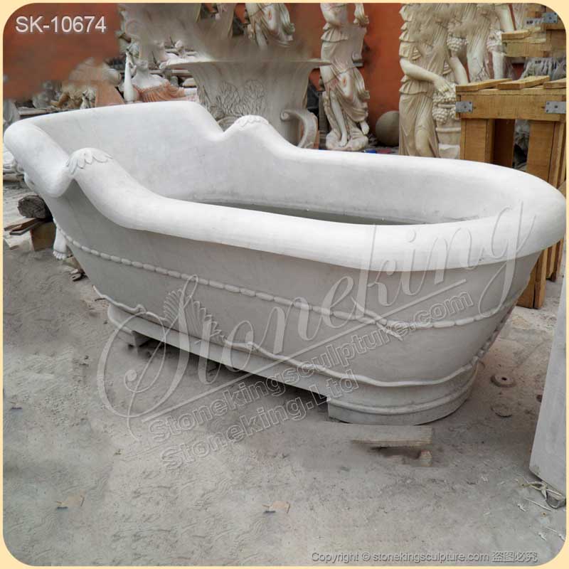 Factory Supply Natural Marble Stone Bathtub with Clawfoot for Bathroom for sale