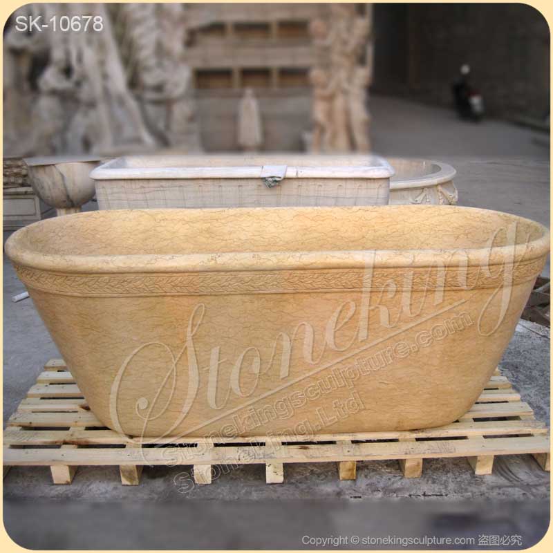 Factory Supply Natural Marble Stone Bathtub with Clawfoot for Bathroom for sale