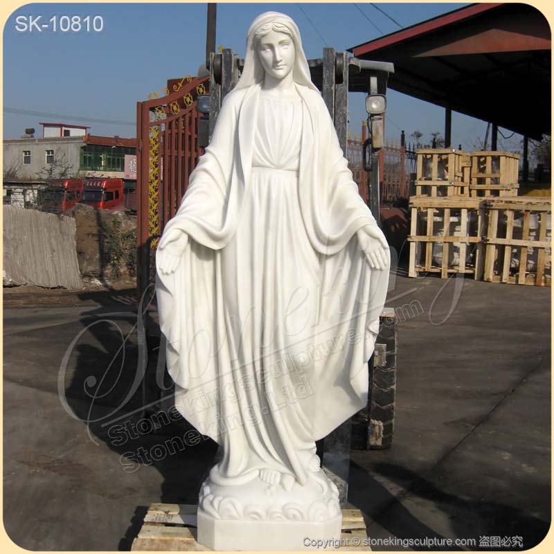 White Marble Religious Statue of Jesus Christ with Open Arms for Garden or Church for sale