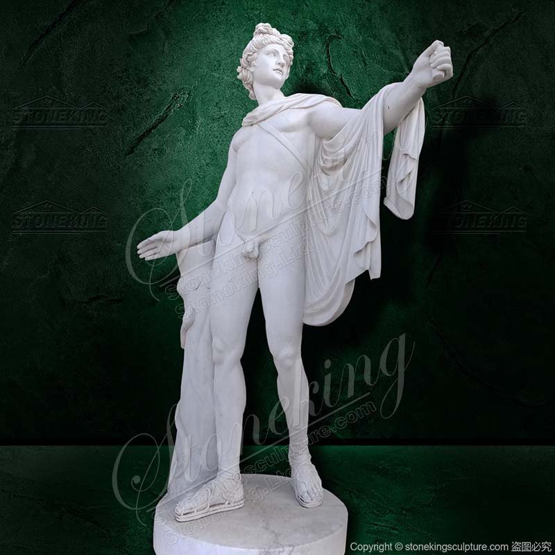 Classical Marble Greek God Apollo Sculpture for outdoor gardens decor for sale