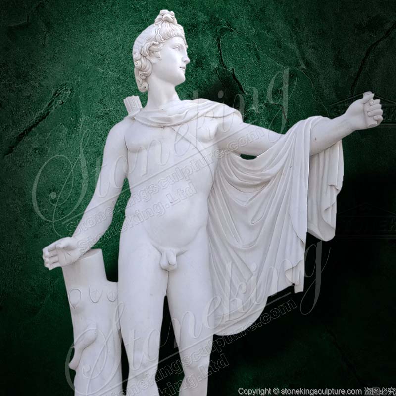 Classical Marble Greek God Apollo Sculpture for outdoor gardens decor for sale