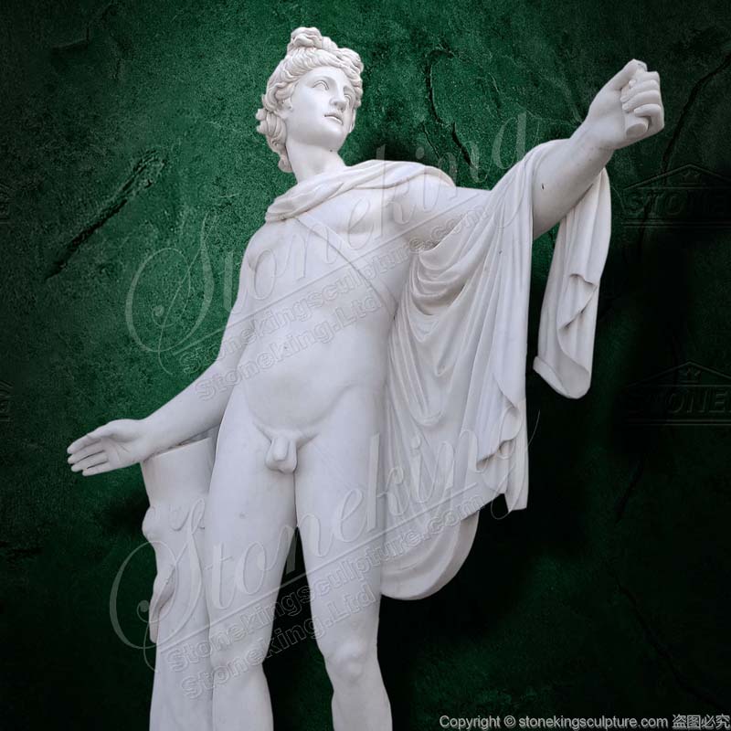 Classical Marble Greek God Apollo Sculpture for outdoor gardens decor for sale