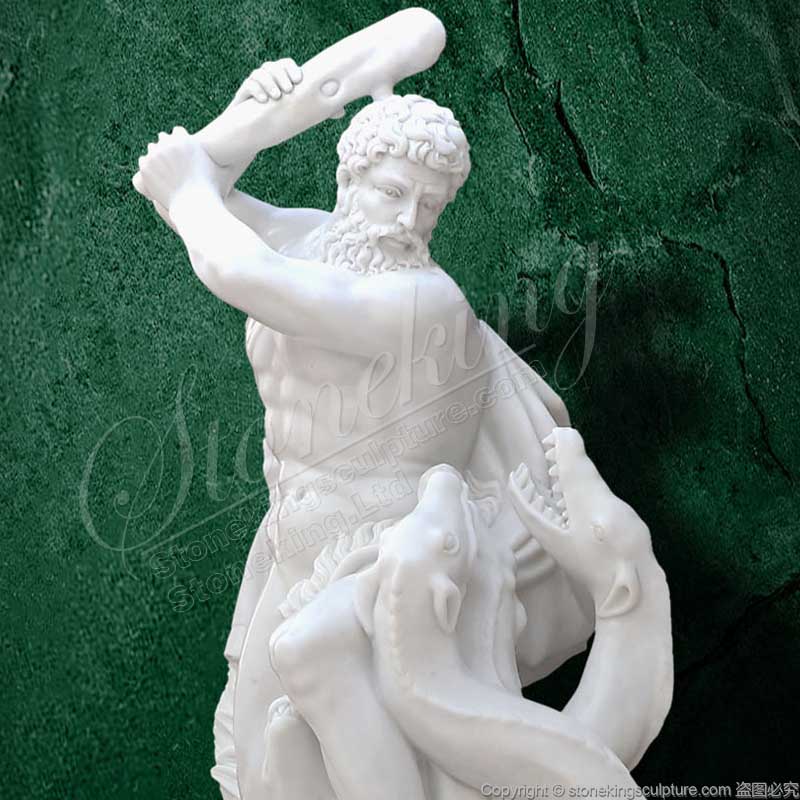 Marble Greek Statue of Hercules fighting with the Hydra for Outdoor Garden Decor of factory price