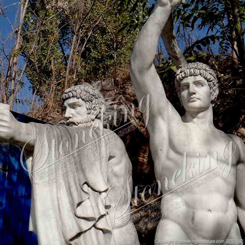 Marble Classical Greek Sculpture of the Tyrannicides Harmodius and Aristogeiton Statue 