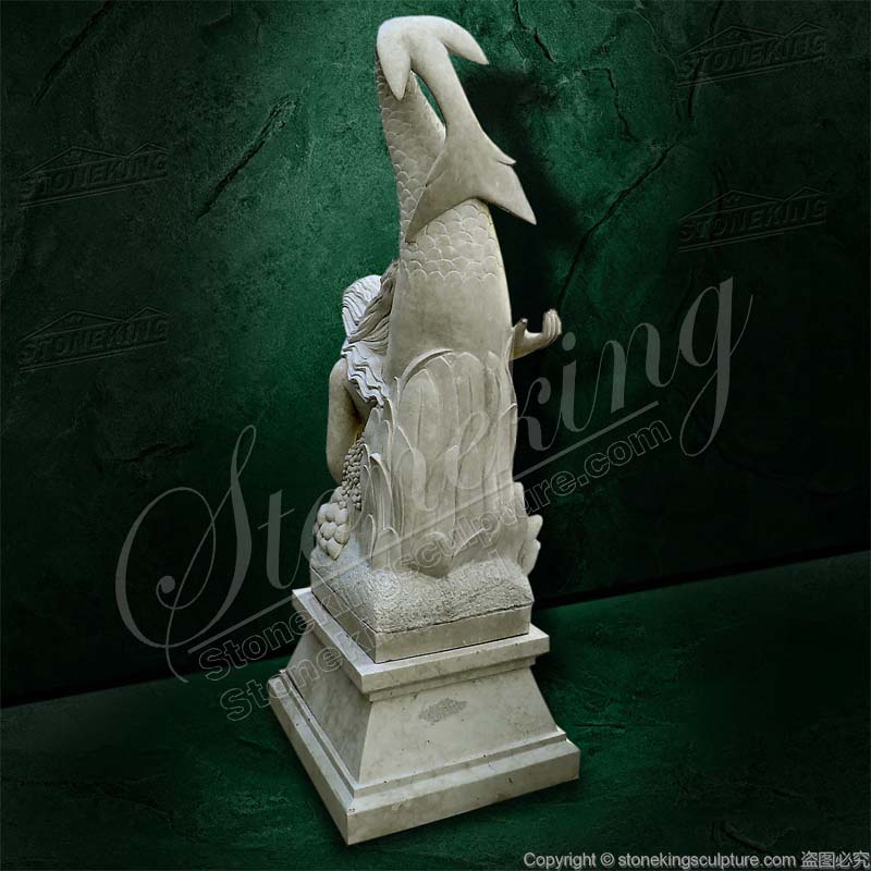 Hot Sale Marble Mermaid Water Fountain for Hotel or Beach Resort Decoration 