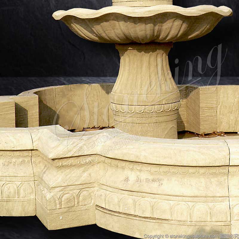 Outdoor Park or Villa Decoration of Lovers Statue Natural Marble Water Fountain for landscape