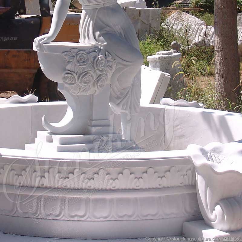 Factory Price Front Yard Natural Marble Lady Statue Water Fountain for outdoor landscaping