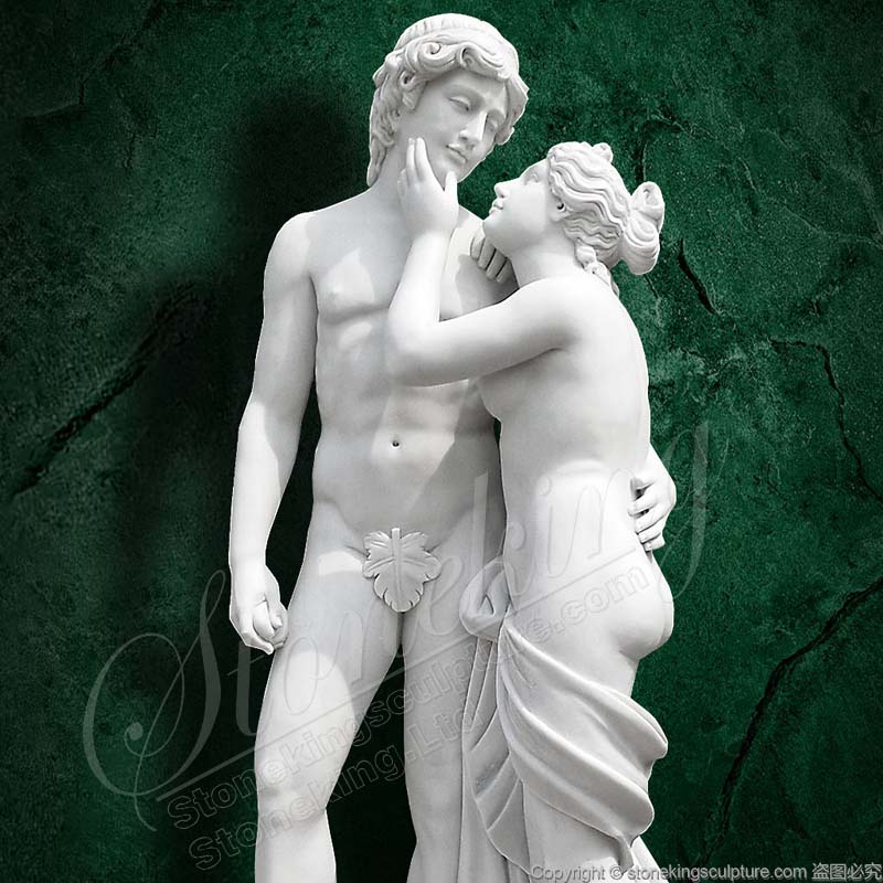 Factory Supply Classical Venus and Adonis Marble Statue for park or yard decor