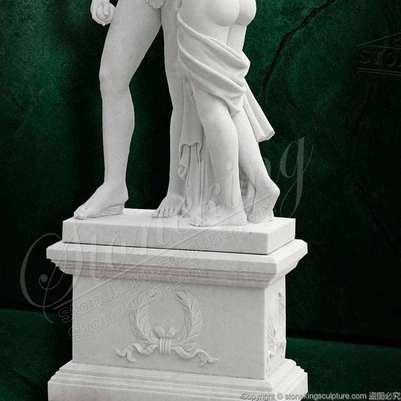 Factory Supply Classical Venus and Adonis Marble Statue for park or yard decor