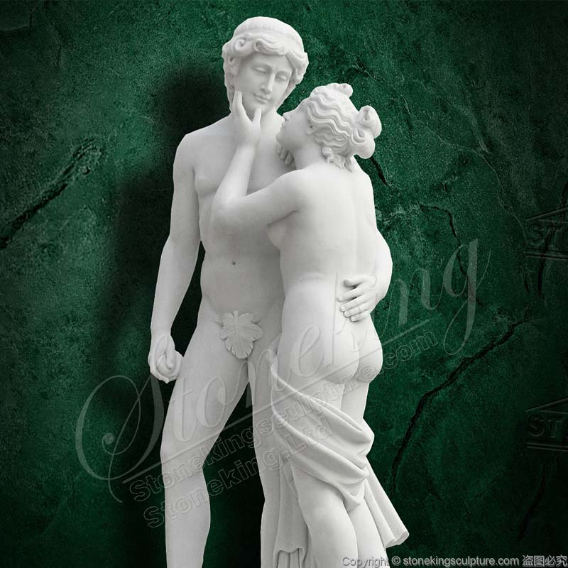 Factory Supply Classical Venus and Adonis Marble Statue for park or yard decor