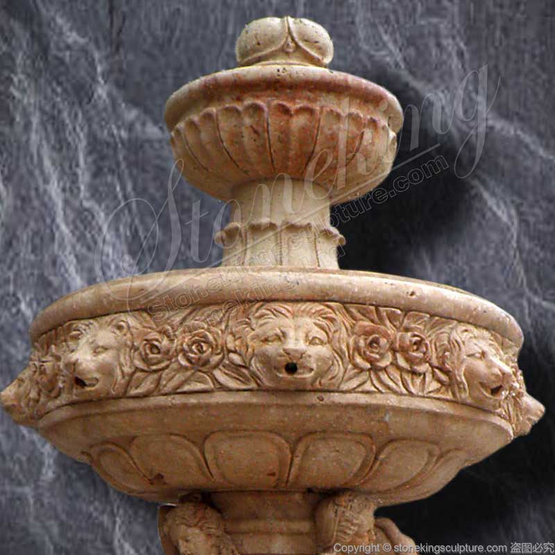 Top Quality Backyard Handmade Marble Water Fountain with Woman Sculptures for sale