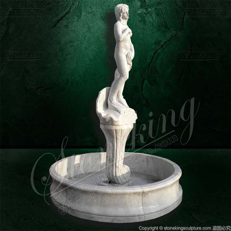 Hot Selling Birth of Venus Hand Carved White Marble Water Fountain for outdoor gardens decoration 