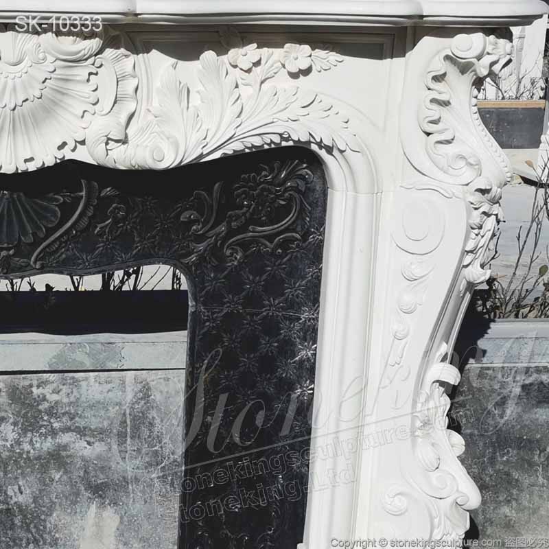 Manufacturer Solid White Marble French Country Fireplace Mantel Ideas for Interior Decoration