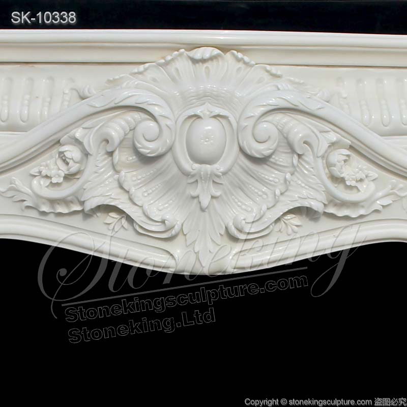 Factory Wholesale Antique White Marble French Style Fireplace Surround Ideas for Indoor Room decor