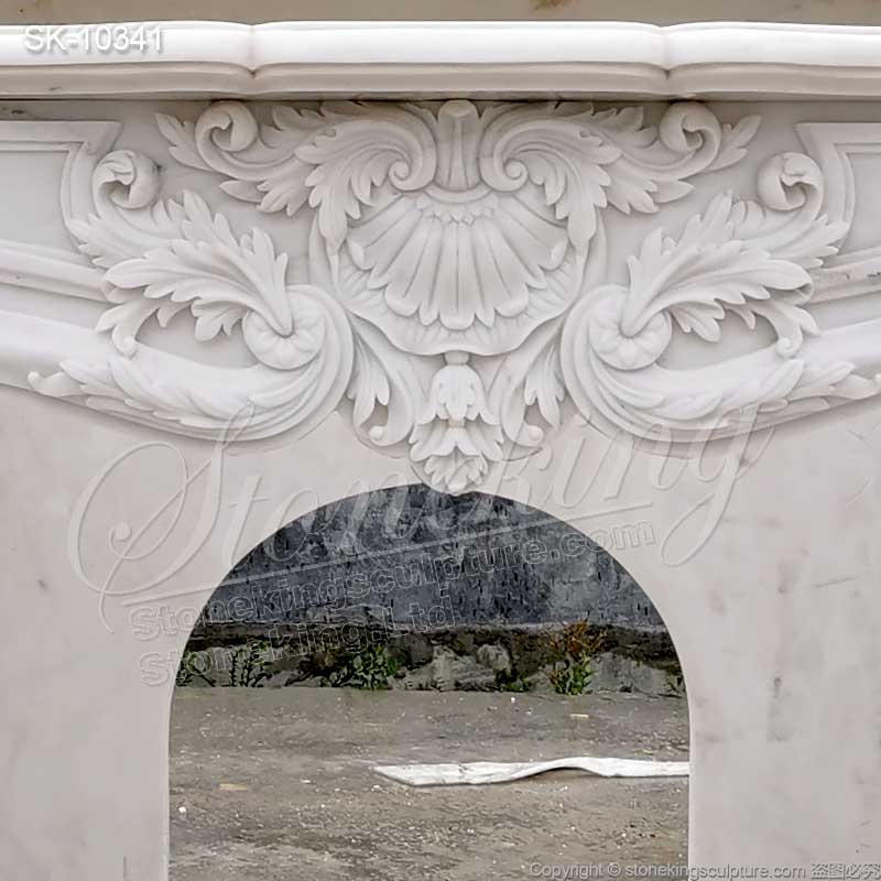  Top Quality European Style Natural White Marble Fireplace Mantelpiece Ideas for home decor for sale 