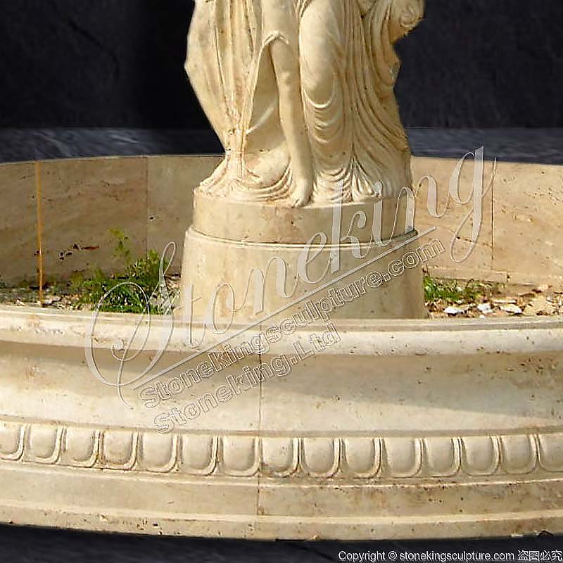 Outdoor Decorative Natural Stone Water Fountain with female sculptures of Factory Supplier