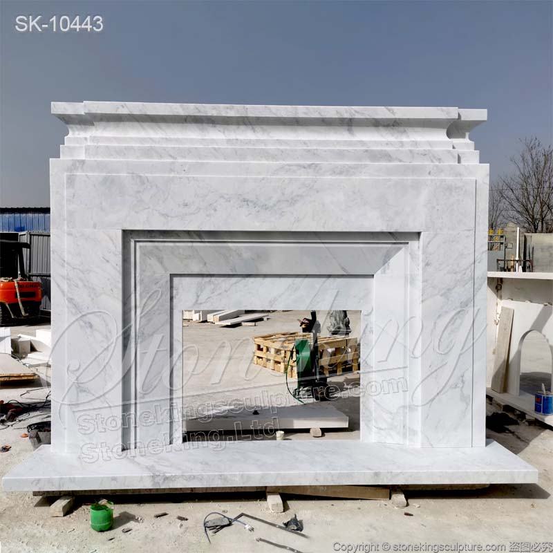 Interior Decoration Simple Design Marble Modern Contemporary Fireplace Mantel Surround Ideas for sale