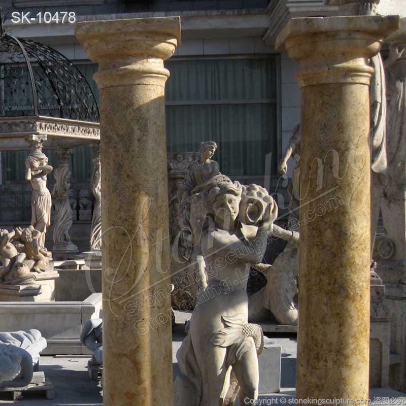 Outdoor Antique Ancient Roman Tuscan Columns and Pillars for decoration and architecture for sale 