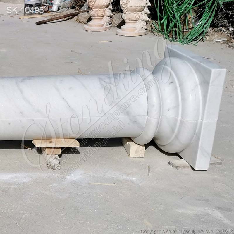 Manufacturer White Marble Exterior Roman Tuscan Architectural Column and Pillars for sale 