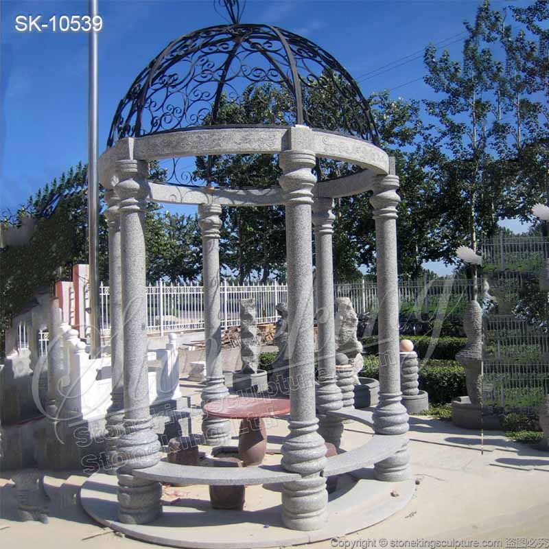 Modern Circular Outdoor Stone Granite Small Gazebo for Patio or garden decoration for sale