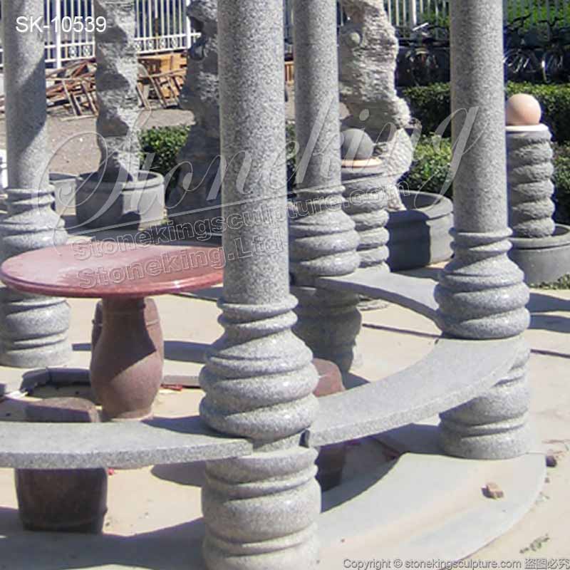 Modern Circular Outdoor Stone Granite Small Gazebo for Patio or garden decoration for sale