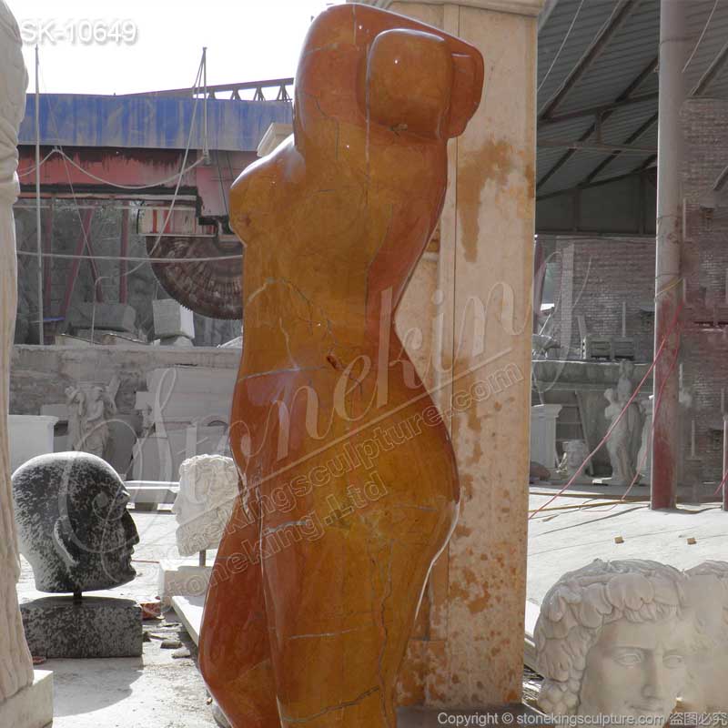 Manufacturer Hand Carved Marble Abstract Woman Sculpture for Garden and Home Decor for sale 