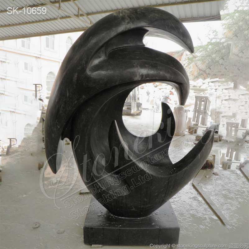 Modern Natural White Marble Abstract Sculpture Art for Garden Ornaments for sale 