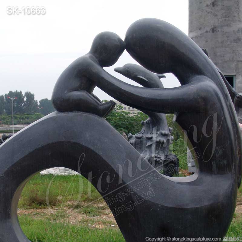 Outdoor Large Marble Abstract Garden Sculpture Art for Park landscaping for sale 