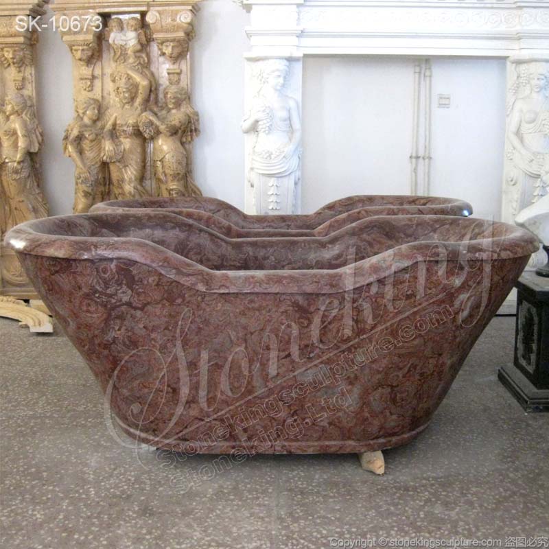 High Quality Freestanding Solid Marble Modern Soaking Tub of Oval Shape for sale