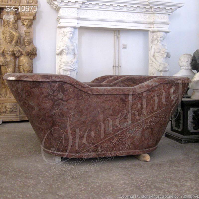 High Quality Freestanding Solid Marble Modern Soaking Tub of Oval Shape for sale