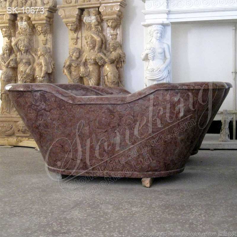 High Quality Freestanding Solid Marble Modern Soaking Tub of Oval Shape for sale