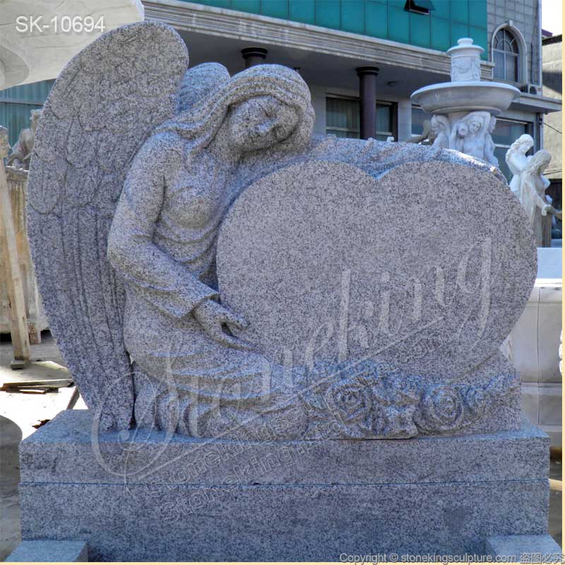 Factory Direct Supply Kerb Memorial of Granite Tombstone with Angel Statue for sale