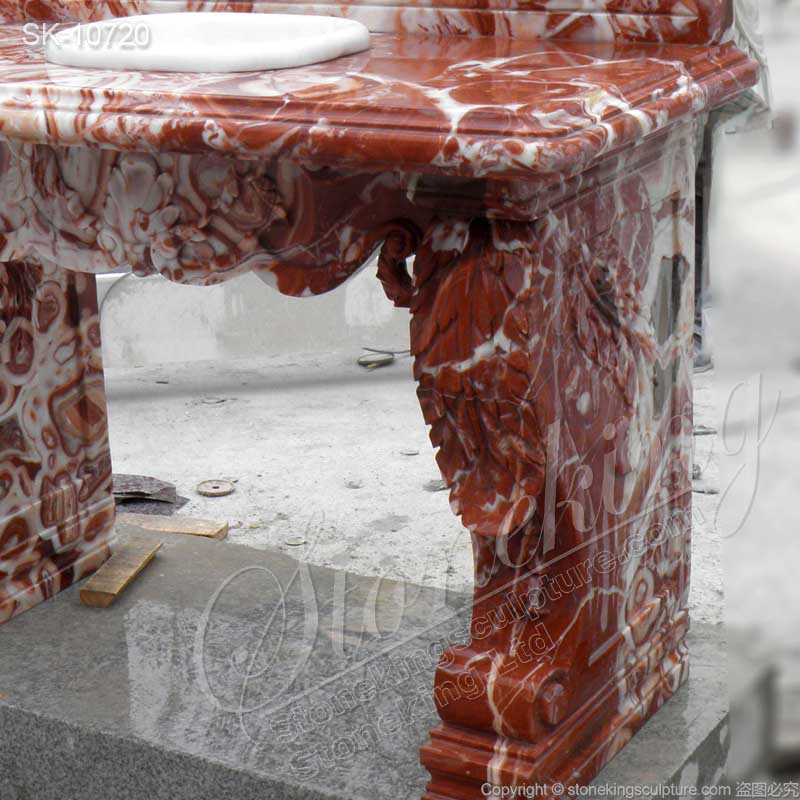 Factory Price Solid Marble Basin Sink with Pedestals for Bathroom for sale 