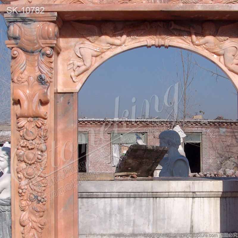 Wholesale Hand Carved Solid Marble Exterior Door Surround for Villa or House Decoration for sale 