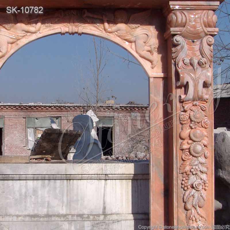 Wholesale Hand Carved Solid Marble Exterior Door Surround for Villa or House Decoration for sale 