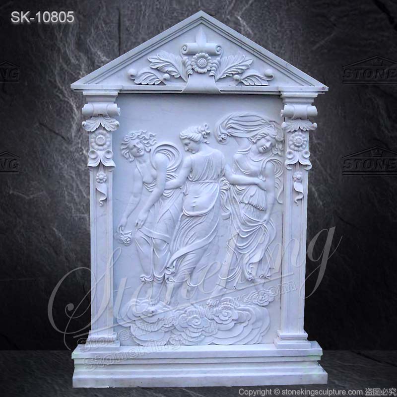 Factory Price Hand Carved Marble Low Relief Carving Sculpture of The Three Graces Dancing for sale 