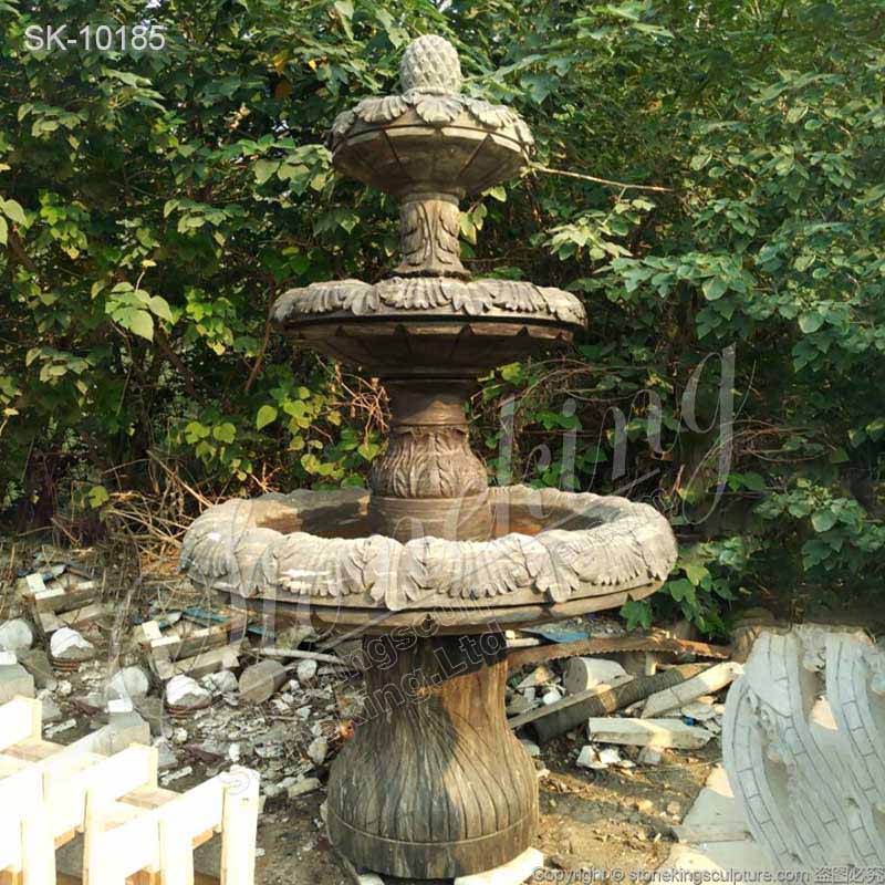 Wholesale Solid Marble 3 Tier Water Fountain for Outdoor or Indoor Decoration for sale