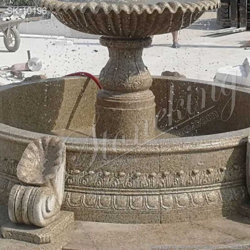 Manufacturer Three Tier Solid Granite Water Fountain for Outdoor Landscaping for sale 