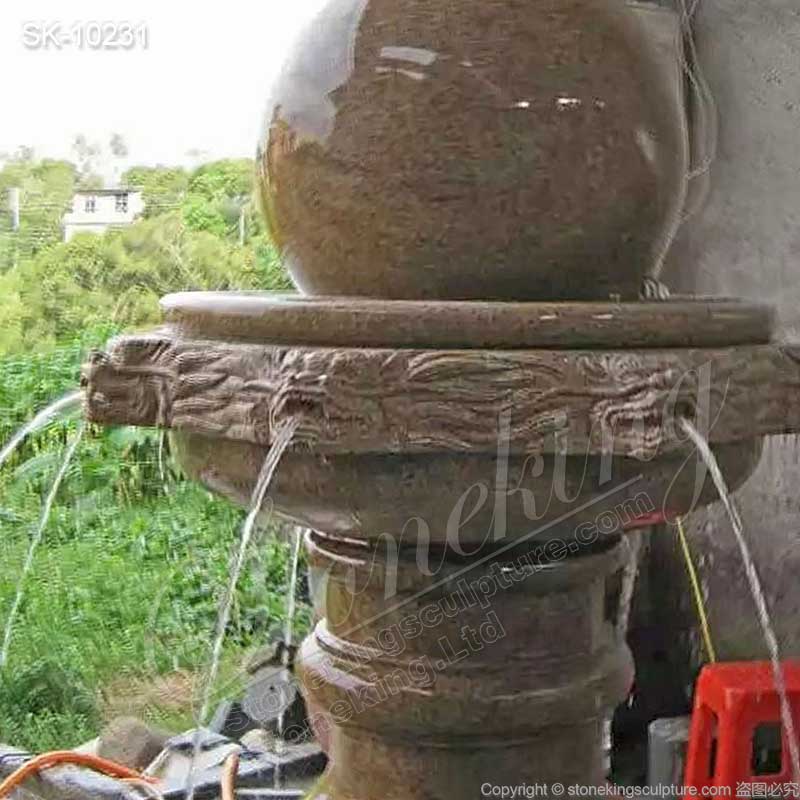 Factory Supplier Solid Granite Outdoor Ball Fountain for Garden and Courtyard Decor for sale 