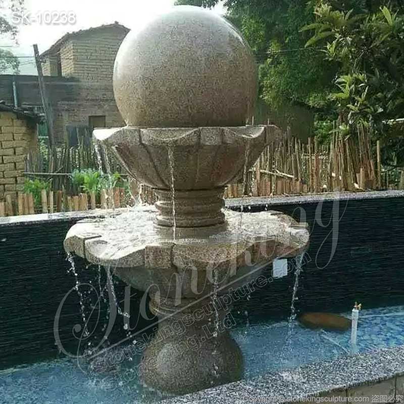 High Quality Outdoor Solid Marble Sphere Water Fountain for Garden and Park Decor for sale 